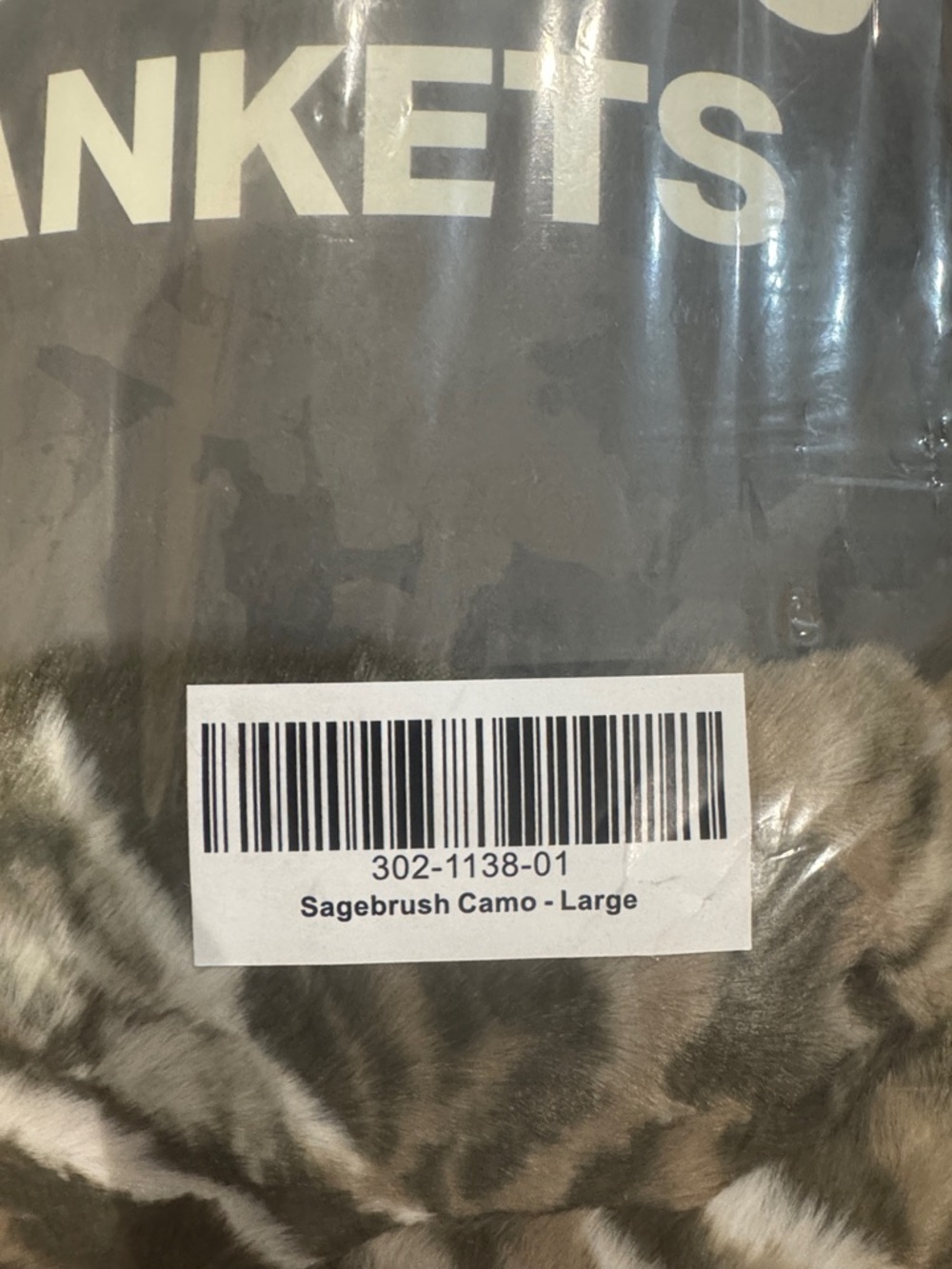 Lola Blankets/Sagebrush Camo Plush Throw/Blanket/Size L/NEW! NIB! SEALED! - Picture 4 of 16